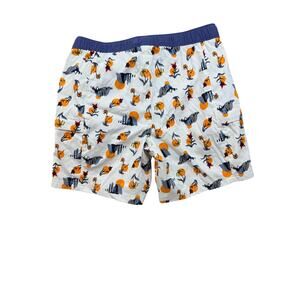 The North Face Mens Class V Trail Shorts Graphic Print Orange Medium